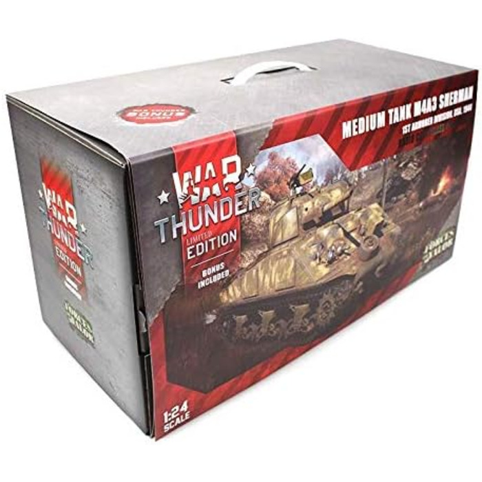 Радіокерований танк M4A3 Sherman IR 1/24, War Thunder Edition (2.4 GHz)