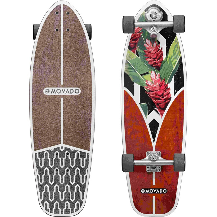 Серф-скейтборд Tropical Vintage Retro Cruiser лонгборд вінтажний ретро-круїзер тропічний ABEC-11 високошвидкісний унісекс повний комплект Deck 1 для карвінгу серфінгу по асфальту дерев'яна дека оригінал 2025