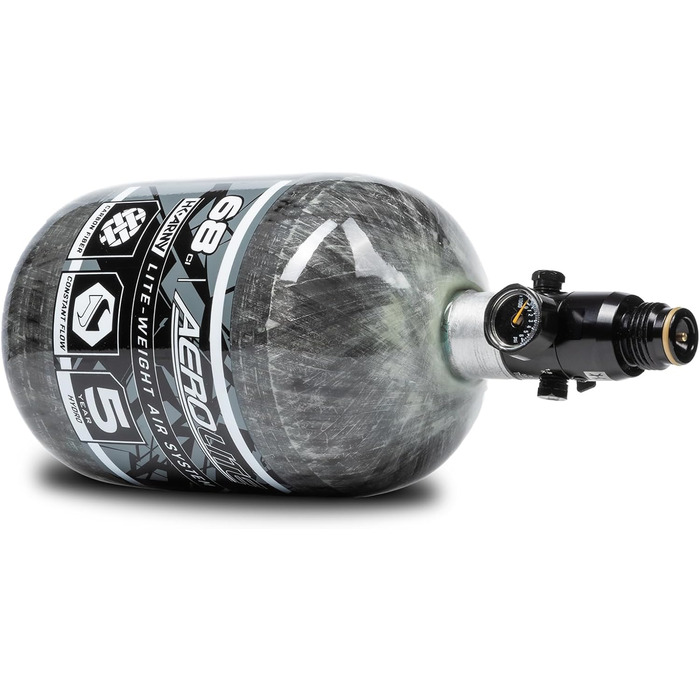 Система пейнтбольного балона HK Army AeroLite 68/4500 HPA – вуглеволокно, прозорий, 800 psi, авіаційний алюміній, 5-річний гідроцикл