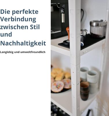 Стелаж SCHULTE з 4 полицями PowerMAX, вантажопідйомність 60 кг, 180x60x40 см (ВxШxГ), білий, полиця для зберігання, полиця для майстерні, полиця для підвалу, полиця для гаража, металева полиця, білий 180x60x40 см