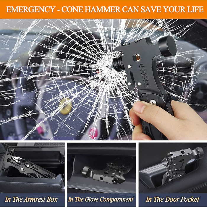 Подарунки для чоловіків, кишеньковий молоток 37 в 1 з набором багатофункціональних інструментів зі сніжинкою, багатофункціональні