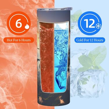 Кухоль об&39ємом 590 мл з прямою трубочкою, літаки злітають, дорожній кухоль з принтом, підходить для кемпінгу, офісу та дому.