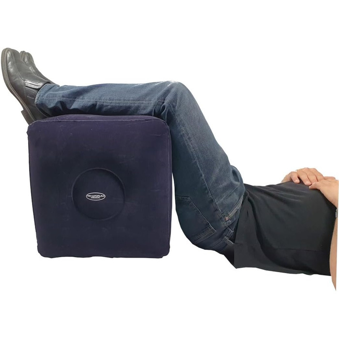 Куб для підняття ніг FabaCare, куб для міжхребцевих дисків з масажним м&39ячем Blue Hedgehog, подушка для розвантаження, підставка для литок, подушка для міжхребцевих дисків, подушка для позиціонування ніг, підставка для ніг для вправ на спину, надувна