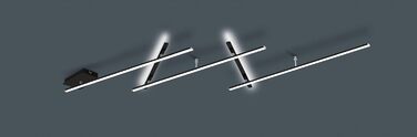 Стельовий LED-світильник Trio Leuchten Indira 674610532, матовий чорний метал, 3 шт. 6 Вт та 2 шт. 3,5 Вт LED, з функцією Switch Dimmer