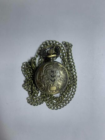 Ювелірні виробиWe Pocket Watch Чоловічий жіночий вінтаж ретро-аналоговий кварцовий годинник-ланцюжок Годинник Наплічний годинник з намистом Ланцюжок Кишеньковий годинник Бронзовий унісекс Подарунок Бронза-одна штука Аніме 3