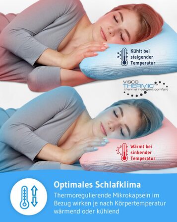 Подушка для сну на боці GIANFAR Ергономічна подушка Подушка для шийного відділу хребта з піною з ефектом пам&39яті Високоякісний терморегулюючий чохол Подушка для підтримки шиї з гігієнічним ультрасвіжим покриттям Термонаволочка білого кольору 55x40x12/10