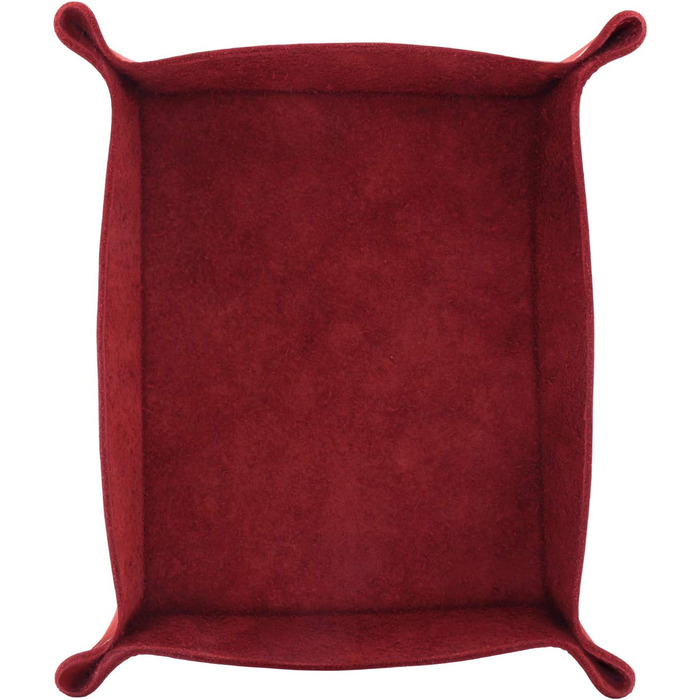 Лоток для зберігання речей Londo з натуральної шкіри - шкіряний органайзер, практична коробка для зберігання - для гаманців, годинників, ключів, монет, мобільних телефонів та канцелярського приладдя, червоний