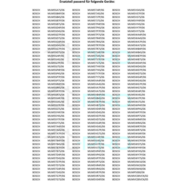 Кришка захисту від бризок DL-pro для чаші для змішування підходить для кухонного комбайна Bosch Siemens 00653178 MUM5