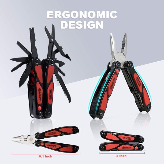 Мультиінструменти, 14 в 1 багатофункціональні плоскогубці з ліхтариком, консервний ніж, ножиці, кишеньковий інструмент з нейлоново