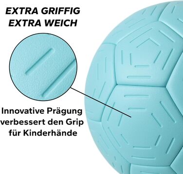 Гандбольний м&39яч для новачків CHAIZ CNTRL Без смоли Ідеальний розмір для дітей (розмір 0/1) Максимальне зчеплення та м&39який дотик Ідеально підходить для школи, тренувань та клубу Синій 1