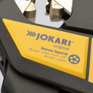 Спеціальні кліщі для зняття ізоляції JOKARI original Abisolierzange Sensor для кабелів та дротів (напр. сенсорних, пожежних, телефонних) Ø 4,47 мм, арт. 20300