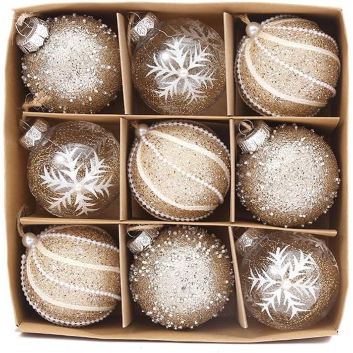 Набір з 9 елегантних різдвяних кульок FlYHIGH