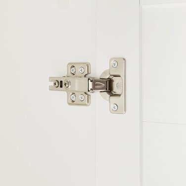 Шафа Finning з 2 дверима, 176 x 80 x 52 см, з 1 рейкою для одягу та 1 верхнім відділенням, біла, ширина 80 см, 1 полиця