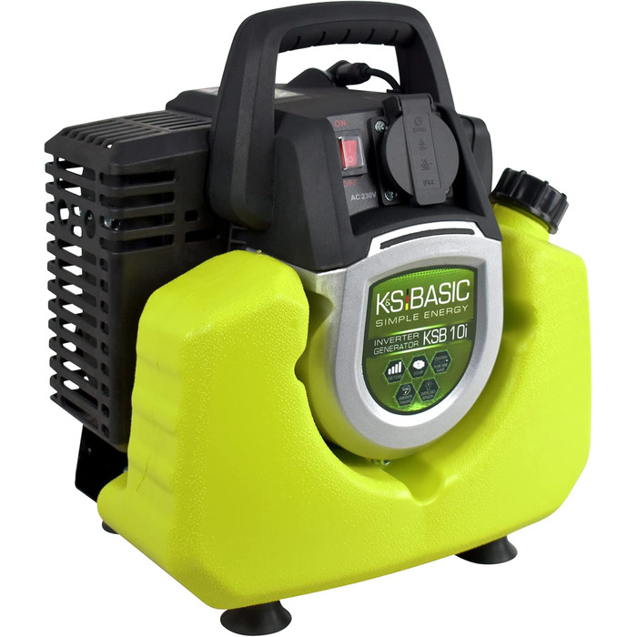 Інверторний генератор KSB 10i, генератор потужністю 1000 Вт, електронне перетворення електричної енергії, аварійний генератор живлення для чутливих електроприладів, двигун Euro 5, розетка Schuko 230 В, клас захисту IP23M, Blue 10i