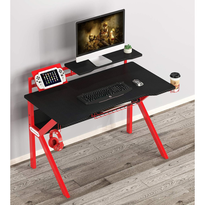Комп&39ютерний стіл чорний/червоний - GT-006/8394