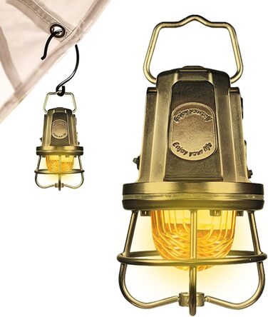 Ліхтар для кемпінгу Лампа з регульованою яскравістю та 4 колірними температурами - Світлодіодні лампи для кемпінгу - для походів на свіжому повітрі, відключення електроенергії, тентів, балкону, бронзовий