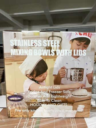 Набір мисок для змішування Wildone, набір мисок з нержавіючої сталі з 7 шт. з герметичними кришками, штабельовані, можна мити в по