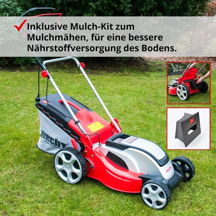 Електрична газонокосарка HECHT 1845 mower електрична газонокосарка (1800 Вт, 46 см, 60 л)
