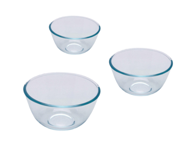 Набір мисок Pyrex, 3 шт (0.7 л, 1.1 л, 2.3 л) (7092364)