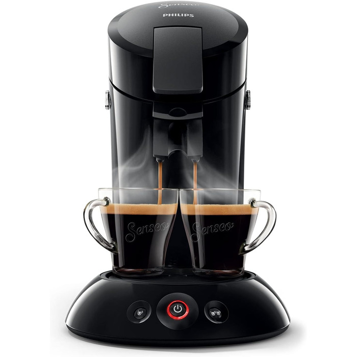 Оригінальна кавоварка Philips Appliances Senseo з піноутворювачем молока - технологія Coffee Boost і Crema Plus, 0,7 літра, чорна, (HD6553/65)