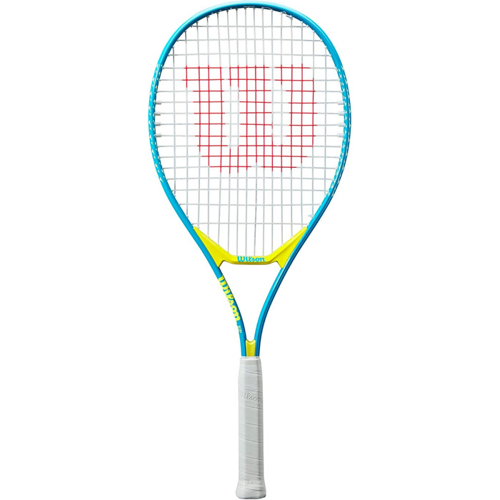 Дитяча тенісна ракетка Wilson Ultra Power 25 – 235 г, зі струнами, чорно-сіра, для дітей 9–10 років