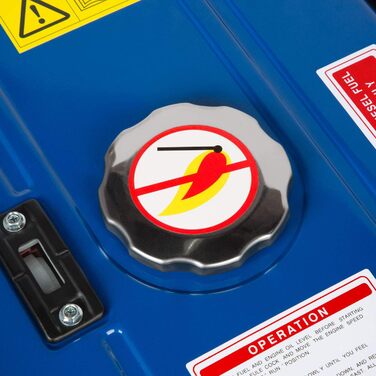 Дизельний аварійний генератор EBERTH потужністю 5000 Вт, генератор з дизельним двигуном потужністю 10 к.с., 4-тактний, електричний запуск, 3-фазний, 400 В, 230 В, 12 В, автоматичний регулятор напруги (AVR), захист від низького рівня оливи, 3-фазний (400 В