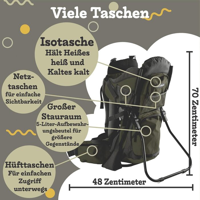Для дитини до 18 кг - Ергономічний дитячий рюкзак для дитини - Преміум Toddler Carrier - Рюкзак для дитини - Люлька для малюка - Р