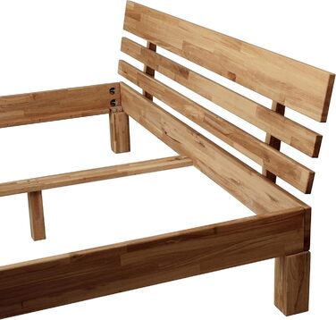 Ліжко з масиву дерева Krok Wood Julia з дуба (180 x 200 см) 180 x 200 см Дуб