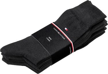 Чоловічі шкарпетки Tommy Hilfiger, 5 пар, класичні повсякденні бізнес-шкарпетки, розмір 43-46, чорні