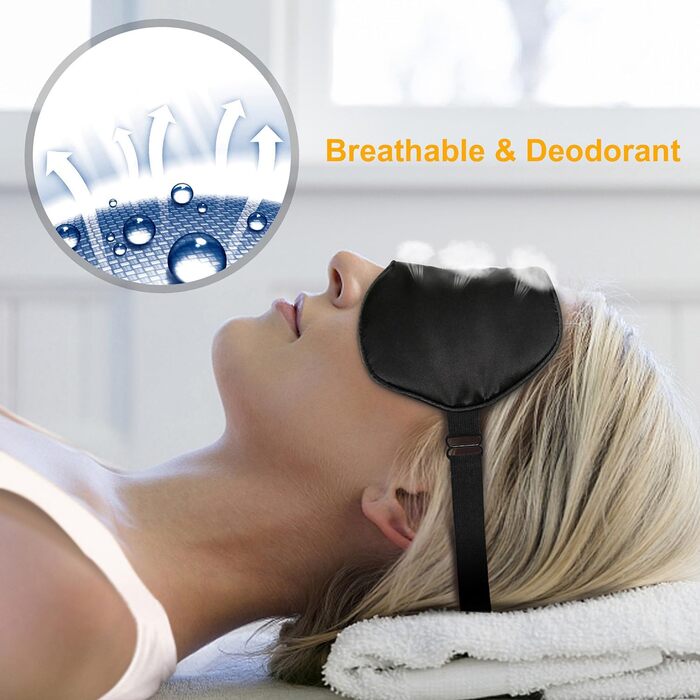 Шовкова маска для сну Gritin, світлоблокуюча маска для очей Нічна маска 100 безпечні для шкіри нейтральні окуляри для сну з шовков