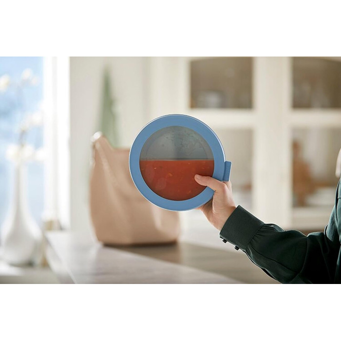 Кругла багатошарова чаша Mepal Cirqula Nordic Blush об&39єм 2250 мл зі знімною кришкою ударостійкий матеріал герметична підходить для глибокого заморожування можна мити в посудомийній машині 2250 мл Nordic Blush