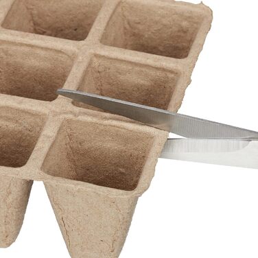 Біорозкладні горщики для розсади, квадратні горщики для рослин, целюлоза, висота 5 см, бежевий 10, 2040 x