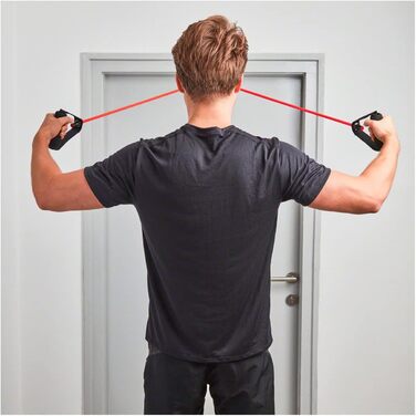 Еспандер для фітнесу, гімнастики, плечового блоку, середнього розміру - червоного кольору