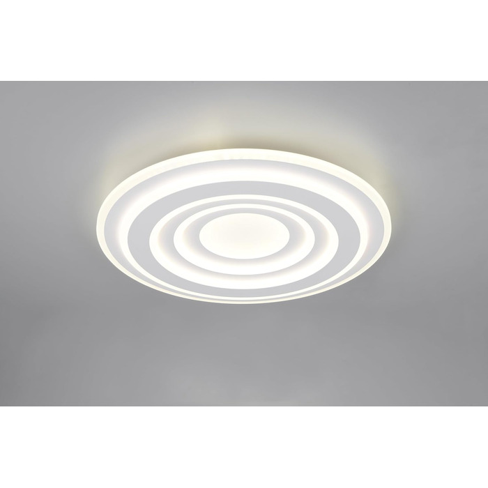 Стельовий LED-світильник Trio Leuchten Costa 633510131, білий матовий метал, акрил, 50 Вт, з пультом ДК, регулюванням кольору та яскравості світла, димером та нічним підсвічуванням