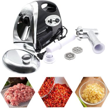 М'ясорубка електрична 2800 Вт, ковбасна машина з нержавіючої сталі машина для фаршу з 3 перфорованими дисками мульти кухонний комб