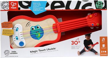 Дерев'яна музична іграшка Baby Einstein Hape Magic Touch Ukulele, 30 мелодій, 2 режими гри та регулювання гучності, від 12 місяців Ukulele Red