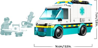 Конструктор LEGO City Ambulance Toy 60451, 184 деталі, іграшкова швидка допомога