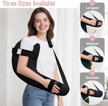 Подушка ротаторної манжети плеча, покращена подушка для підтримки плеча для полегшення симптому замороженого плеча, засіб для догляду після операції на руці, подушка для руки для знеболення при переломі руки, чорна