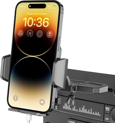 Тримач для мобільного телефону, слот для компакт-дисків, обертання на 360 градусів та керування однією рукою, сумісний з iPhone 13