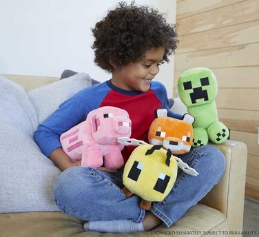 М'яка іграшка Minecraft від Mattel, 21 см, для колекціонерів та фанатів від 3 років, HBN42, Рожева