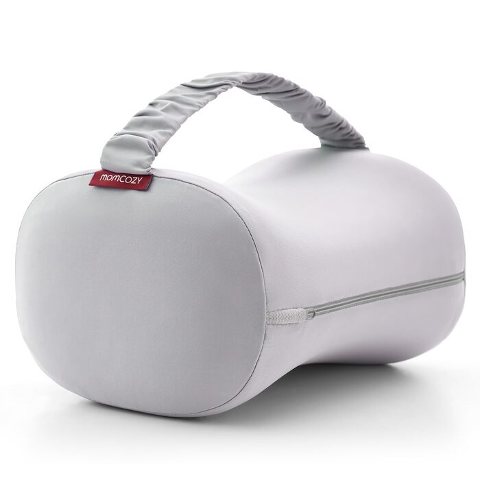 Подушка для колін Momcozy для сну на боці з охолоджувальним чохлом - ортопедична подушка для ніг з піною з ефектом пам&39яті від болю в стегнах, спині та сідничному нерві, регульований ремінь, ергономічний розподіл тиску, сірий колір