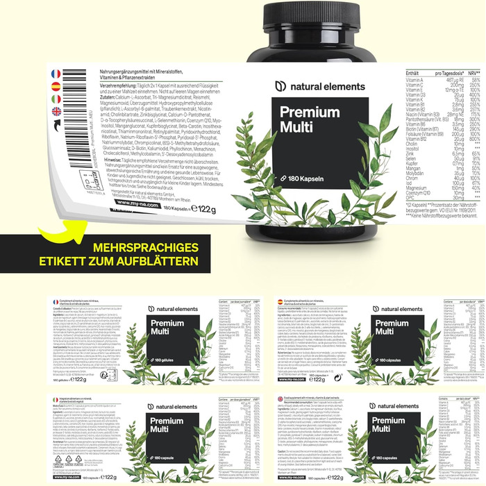 Капсули Natural Elements Преміум Мультивітамін (180 шт.)
