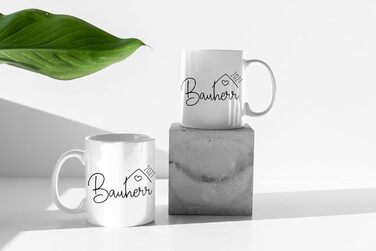 Персоналізована керамічна кружка для будівництва будинку з роком Будівельник 3 Кружка - справжня прикраса на будівельному майданчику Подарунок для чоловіків на завершення Біла ручка та внутрішня частина