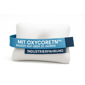 Подушка з піни з ефектом пам&39яті Oxycore, гіпоалергенна, можна прати при 40C, міцна якість з кисневою технологією