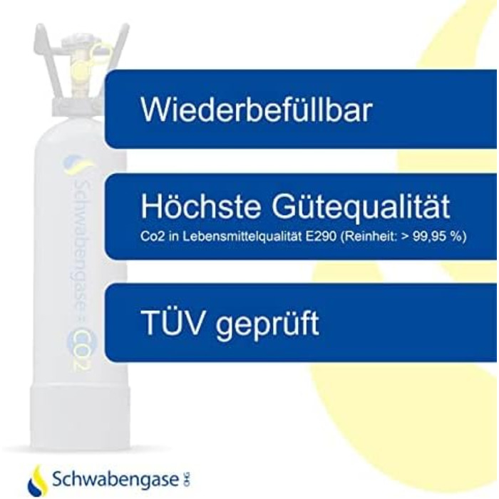 Балон CO2 Schwabengase 2 кг – харчовий газ для акваріумів і систем дозування