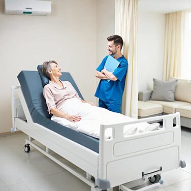 Матрац VEVOR Care, вантажопідйомність 158 кг, медичний пінопластовий матрац, водонепроникний, для лікування пролежнів у будинках для людей похилого віку та догляду вдома, 2030x914x153 мм