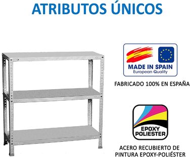 Стелаж Simon Rack для важких умов експлуатації, 1000x800x300 мм, вантажопідйомність до 100 кг, 3 регульовані полиці, підвальний стелаж, стелаж для зберігання, оцинкований - Comfort Galvanized 1000x800x300