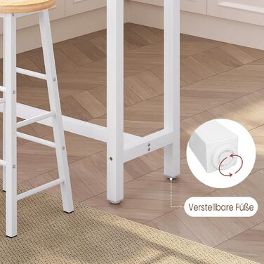 Барний стіл, стіл для бістро, стіл для роботи стоячи, обідній стіл, металевий каркас, стільниця з МДФ, світлий дуб, 120x100x40 см (ШxВxГ) Світлий дуб 120x40x100 см