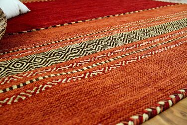 Натуральний килим Бавовна Килим Червоний Помаранчевий в 6 розмірах 70х140 см