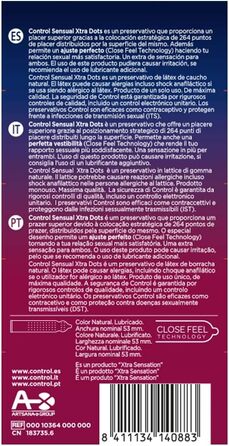 Презервативи CONTROL Sensual Xtra Dots, 12 шт. , 50 г, 00010364000000